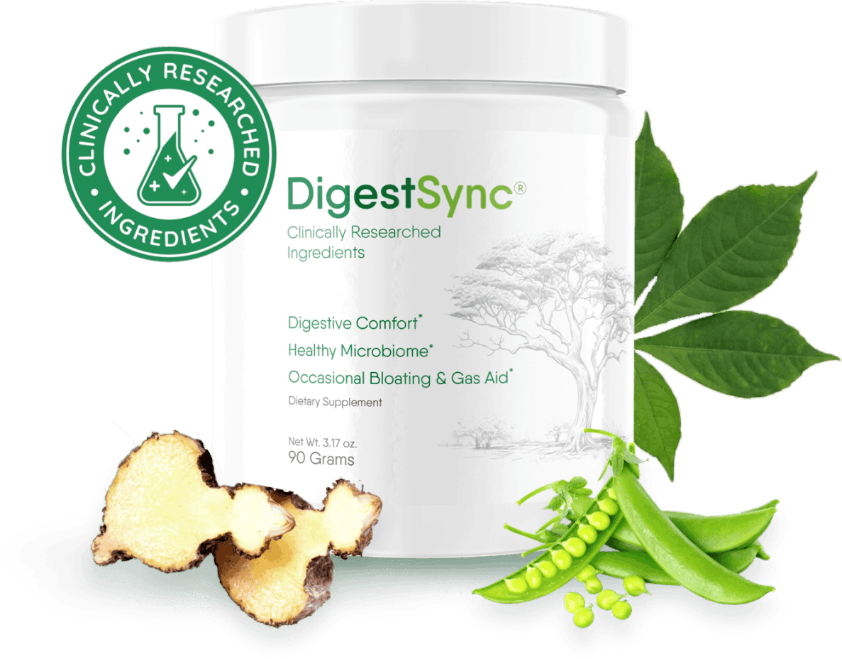 DigestSync natural ingredients supplement for digestive comfort and gut health